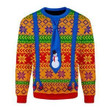 LGBT With Tie And Suspenders Ugly Christmas Sweater | For Men &amp; Women | Adult | US3538