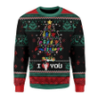 Christmas Tree Sign Language Xmas Ugly Christmas Sweater | For Men &amp; Women | Adult | US3430