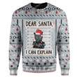 Cat Can Explain Ugly Christmas Sweater | For Men &amp; Women | Adult | US1844