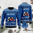 Jesus Has Your Back Jiu Jitsu Ugly Christmas Sweater | For Men &amp; Women | Adult |