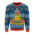We All Live In A Yellow Time Machine Ugly Christmas Sweater | For Men &amp; Women | Adult | US3346