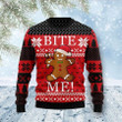 Christmas Bite Me Ugly Christmas Sweater | For Men &amp; Women | Adult | US1564