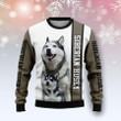 Rescued Siberian Husky Ugly Christmas Sweater | For Men &amp; Women | Adult | US1778