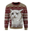 Nobiko Cat Ugly Christmas Sweater | For Men &amp; Women | Adult | US3334