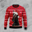 Red Santa Horse Xmas Ugly Sweater