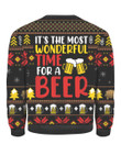 It's The Most Wonderful Time For A Beer With Santa Claus Ugly Sweater