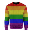 LGBT Flag Ugly Christmas Sweater | For Men &amp; Women | Adult | US3496