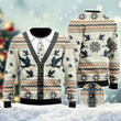 A Silhouette Of Flying Pigeon Cardigan Ugly Sweater
