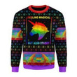 Feeling Magical But Also Stabby Ugly Christmas Sweater | For Men &amp; Women | Adult | US3574