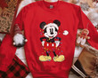 Disney Couples Mickey and Minnie Mouse Christmas Lights T-Shirt, Mickey's Very Merry Xmas Party Sweatshirt, Disneyland Vacation Holiday Gift