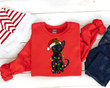 Cat Christmas Sweater, Christmas Cat Sweatshirt, Black Cat Christmas Shirt, Kitten Christmas Shirt, Cat Lover Gift, Cat Mom Tshirt, Xmas Tee