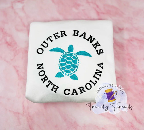 Outer Banks NC Embroidered Sweater