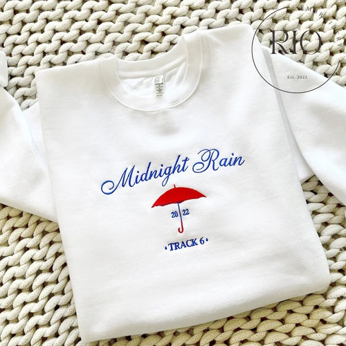 Midnight Rain Embroidered Sweatshirt