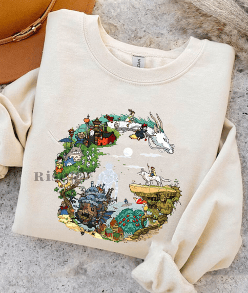 Ghibli Studio Art Sweatshirt, Tshirt, Hoodie