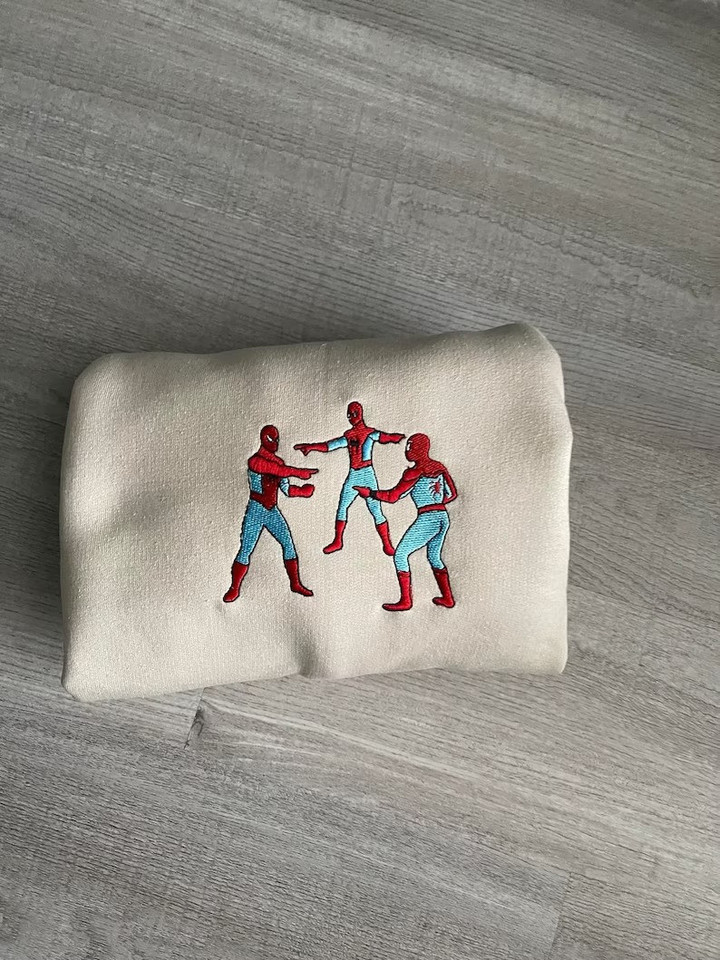 Embroidered Triple Spiderman Sweatshirt