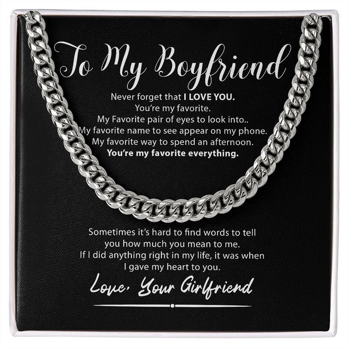 To My Boyfriend | "My Heart" | Cuban Link Necklace