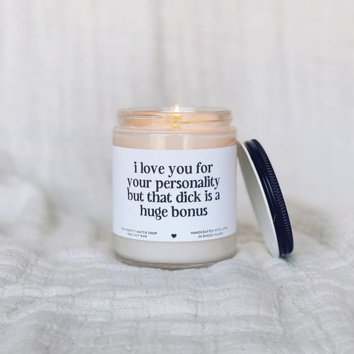 Love You For Personality Soy Wax Candle Funny Valentine Gift
