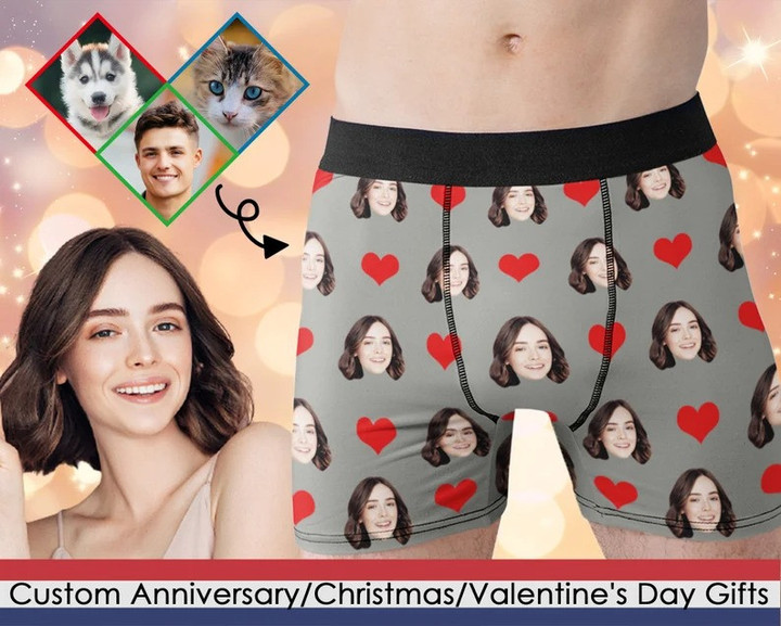 Personalized Boxers for Husband/Boyfriend Valentine Gift