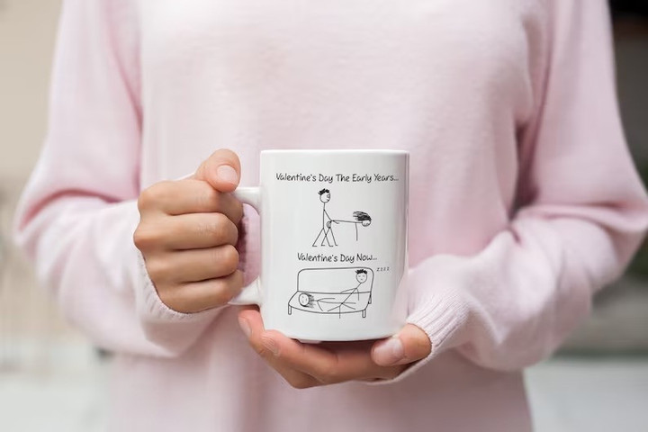 Valentine's Day Early Years and Now Mug