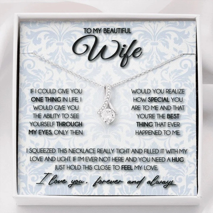 To My Wife Necklace, Anniversary Gift For Wife