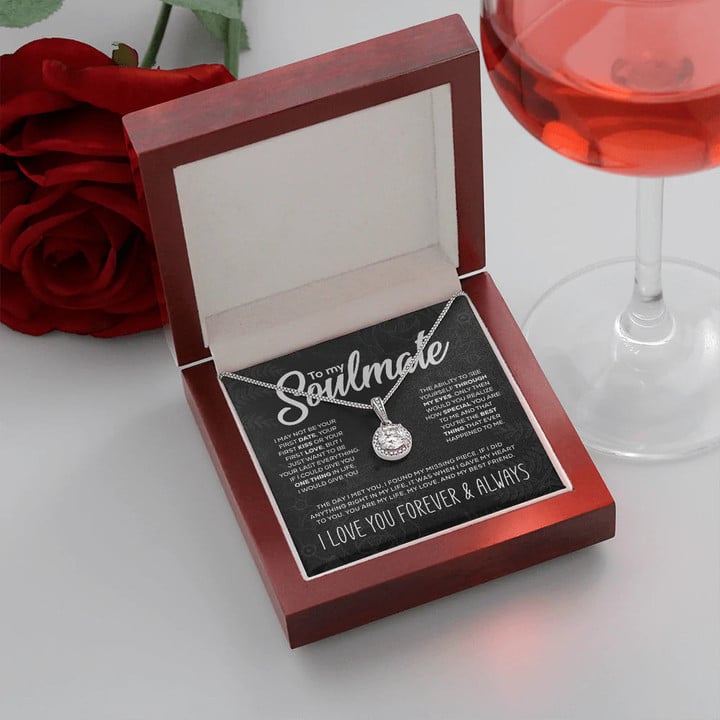 To My Soulmate - "My Life, Love & Best Friend" Sparkling Pendant