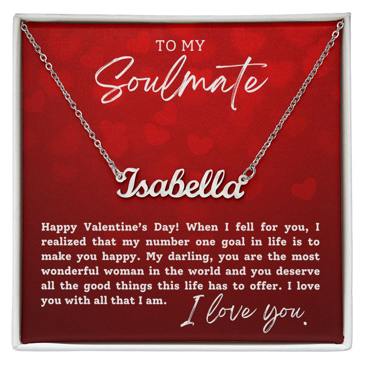 To my Soulmate necklace Valentine's Day Gift
