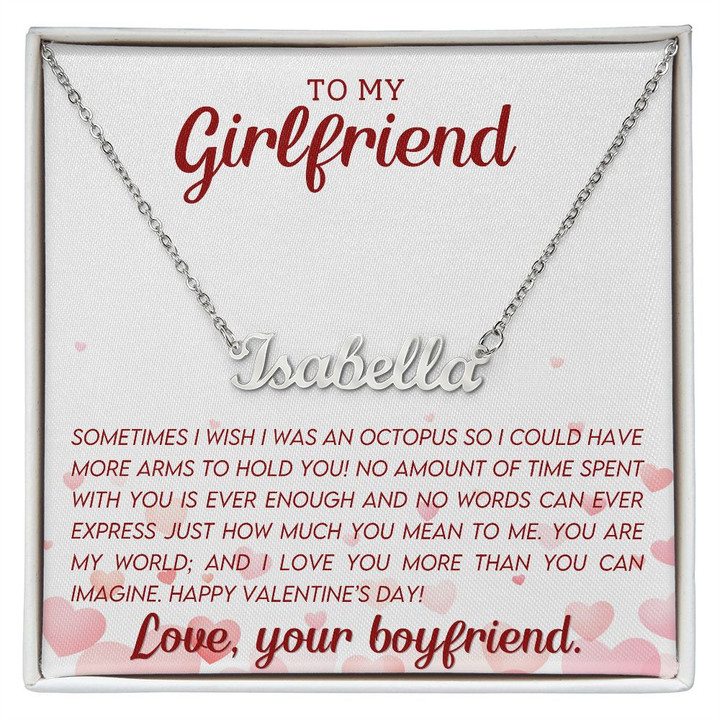 To My Girlfriend Custom Name Necklace