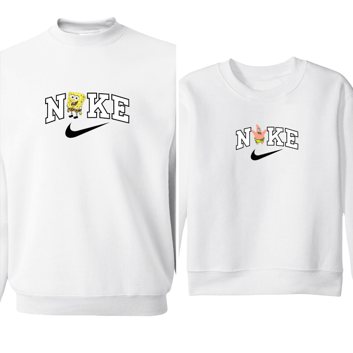 Sponge/Patrick Kid & Adult Matching Sweatshirts