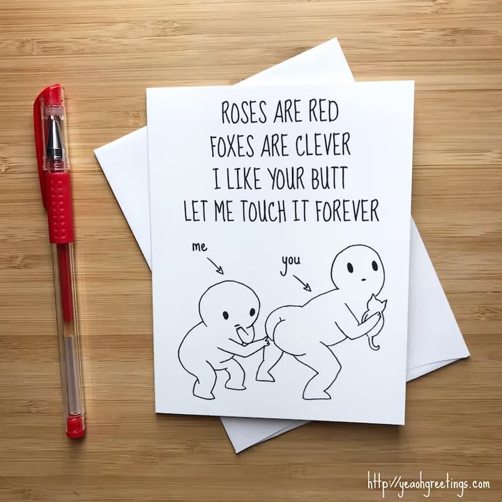 Butt Love Card, Let me Touch your Butt Forever