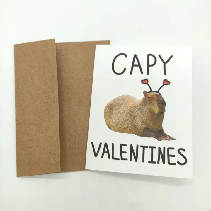 Capybara Valentine's Day Card
