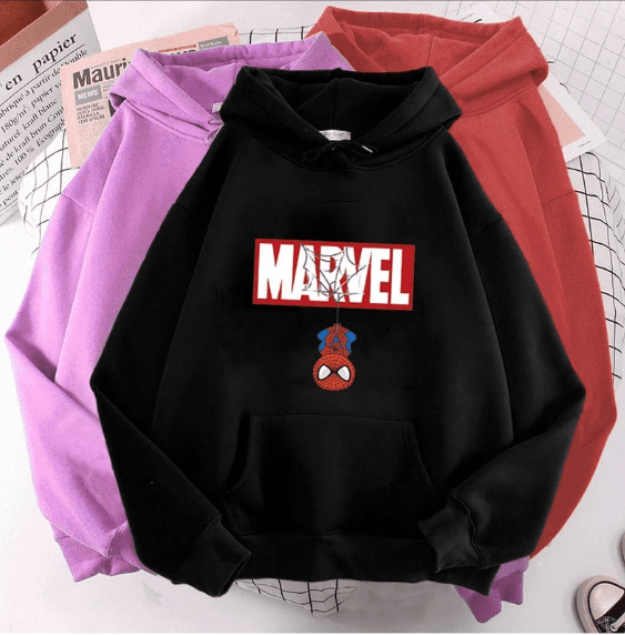 Cute Embroidered Spiderman Sweatshirt