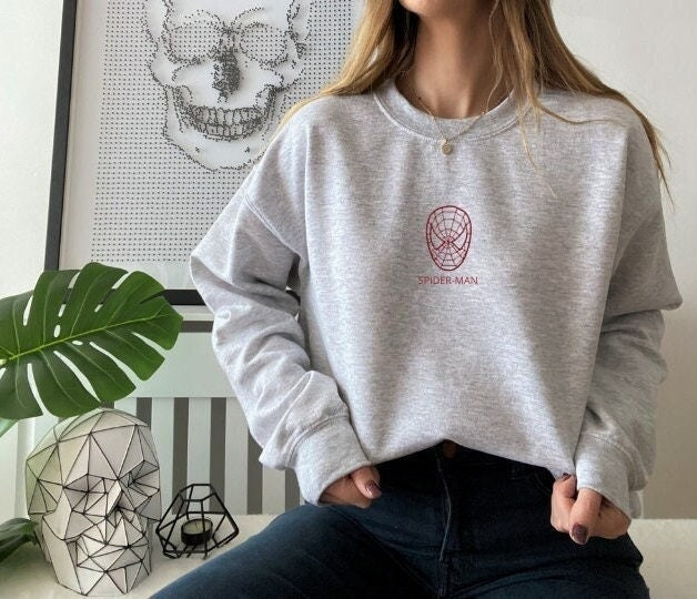 Embroidered Parker Grey Sweatshirt