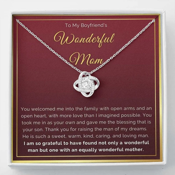 Mother's day gift To Wonderful Boyfriend's Mom Necklace