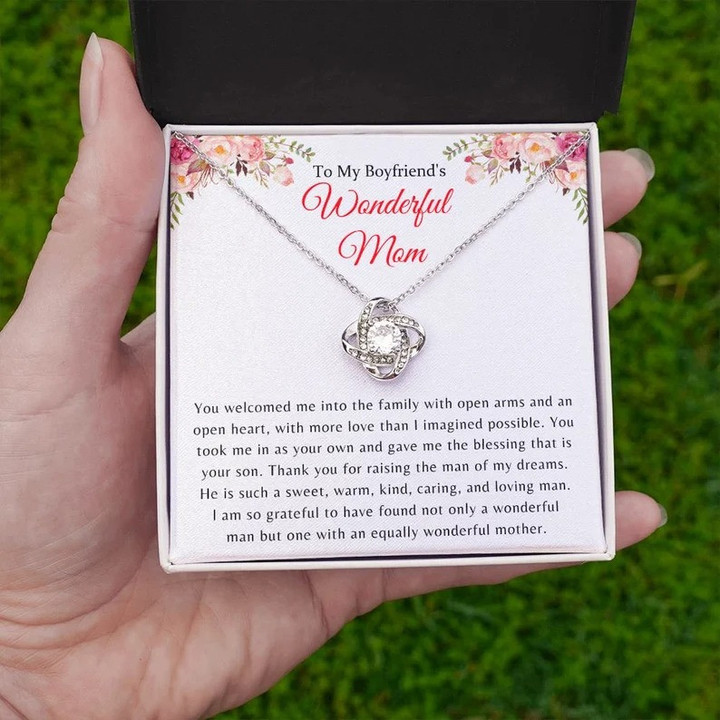 Mother's day gift To Boyfriend's Mom You Welcome Me Necklace
