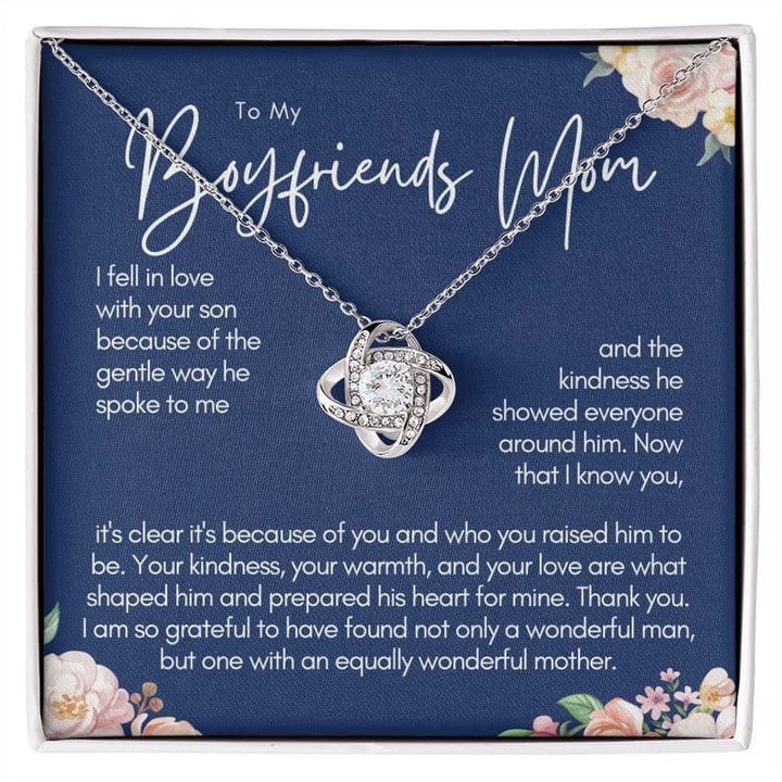 Mother's day gift To Boyfriend's Mom Thank You Necklace