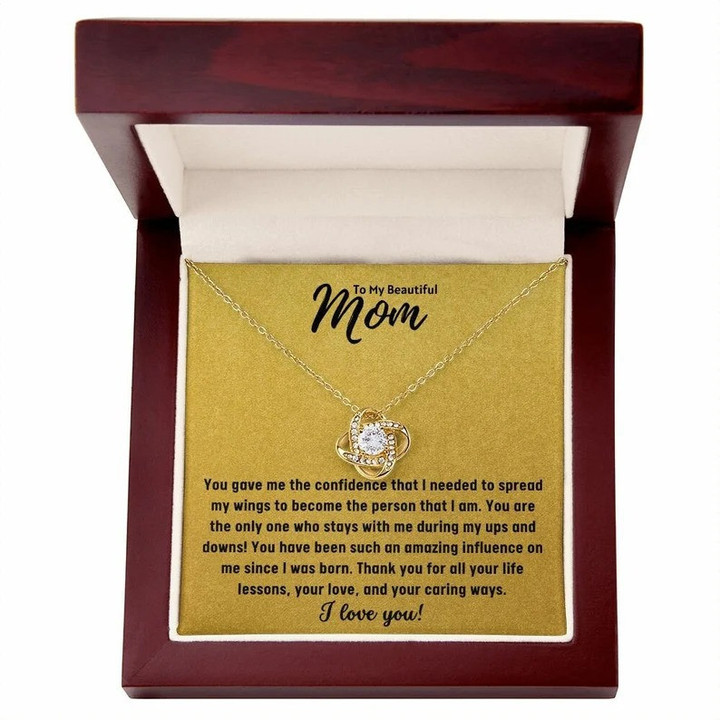 Mother's Day Gift Thanks for all Love Knot necklace