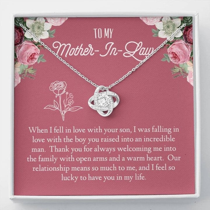 Mother's day gift To Mother-in-law Feel Lucky Necklace