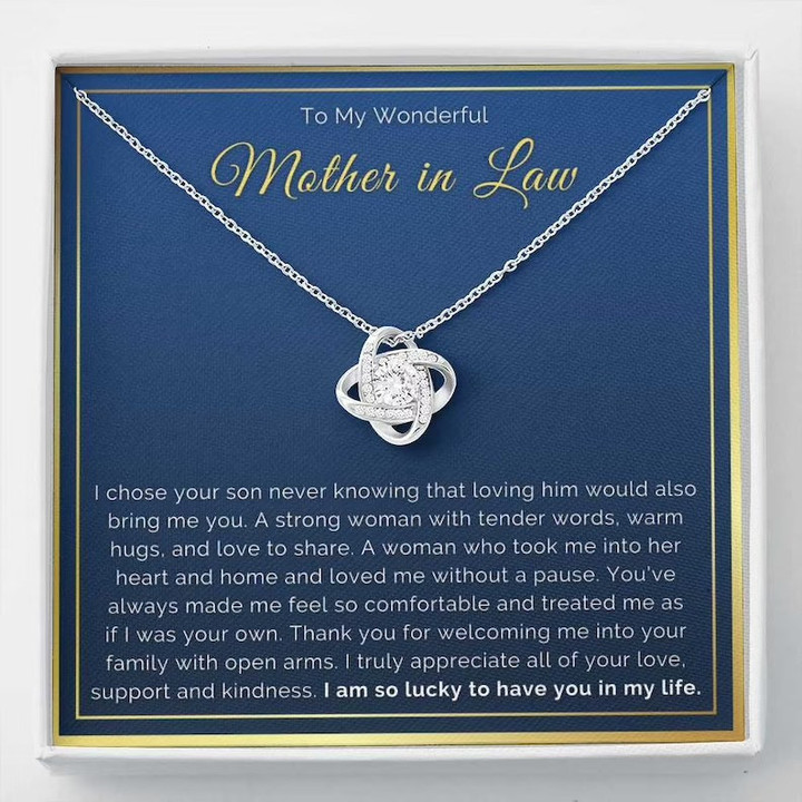 Mother's day gift To Mother-in-law Blue Necklace