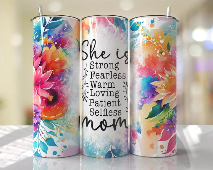 Mother's Day Quote Mom Quote Floral Tumbler