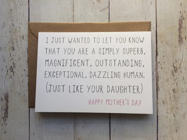 Mother's day card, You are a dazzling human