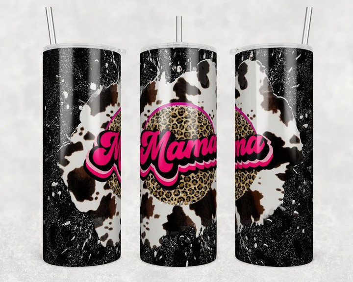 Mother's Day Mama Cow Print Leopard Cheetah Tumbler