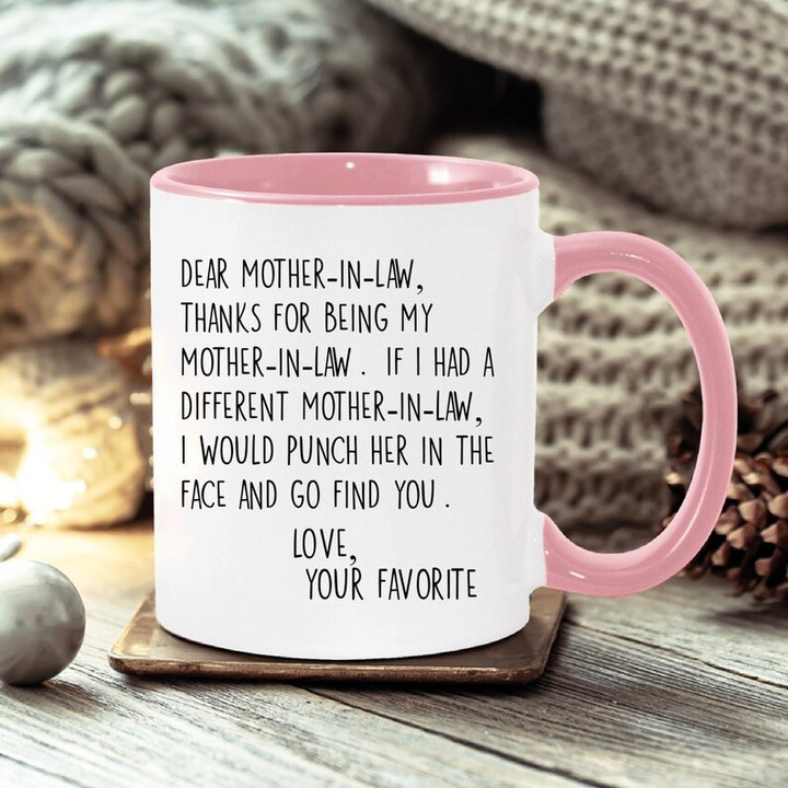 Mother's Day Gift, Punch in the Face Funny Mother-In-Law Mug