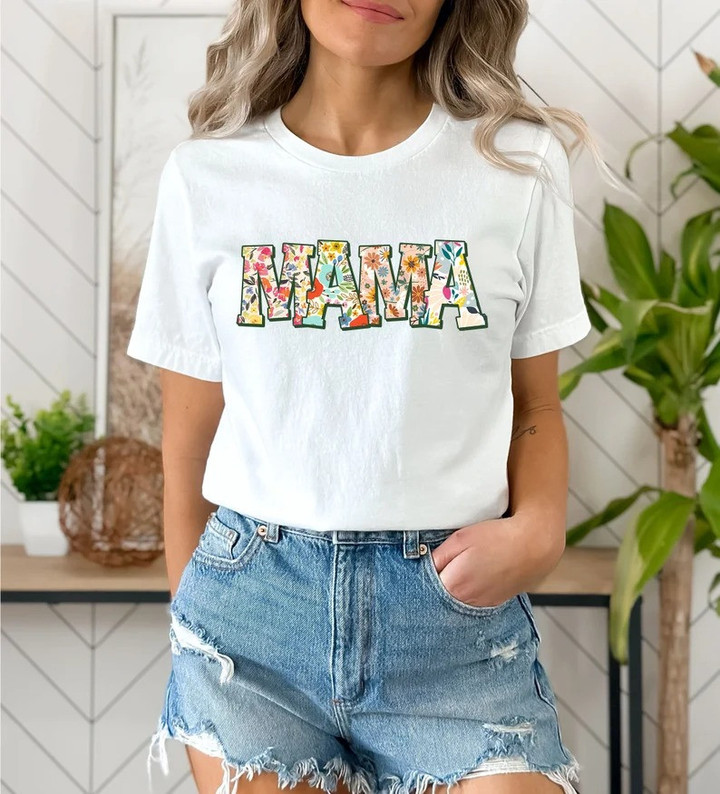 Retro Flower Mama T-shirt