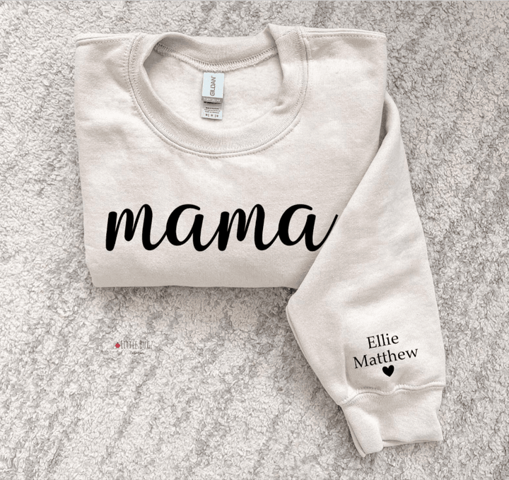 Custom nickname & kid's name on sleeve shirt - Mother's Day gifts