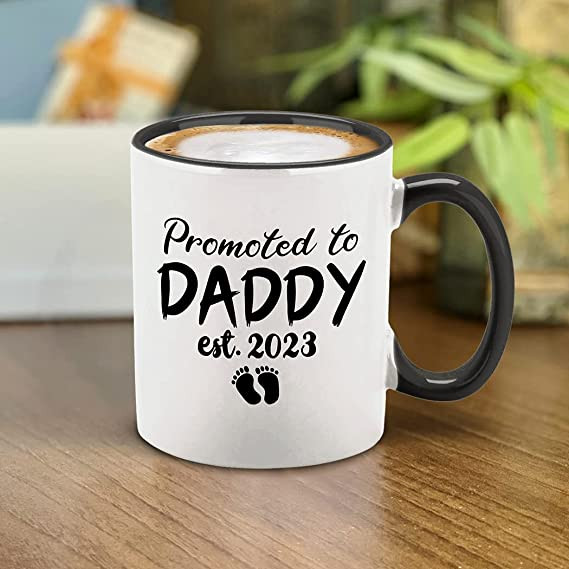 Promoted To Daddy Est 2023 Ceramic Coffee Mug