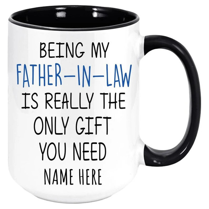 Unique coffee mug for fathers, two-toned mug