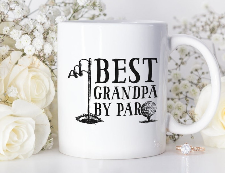 Best Grandpa By Par Coffee Mug Father's Day Golf Sports Gift