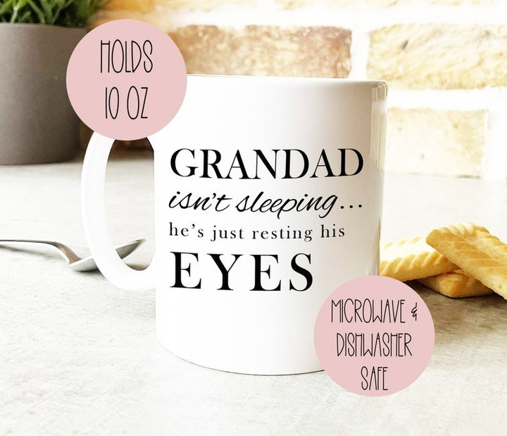 Funny Mug For Grandad, Grandad Mug, Grandad Isn't Sleeping