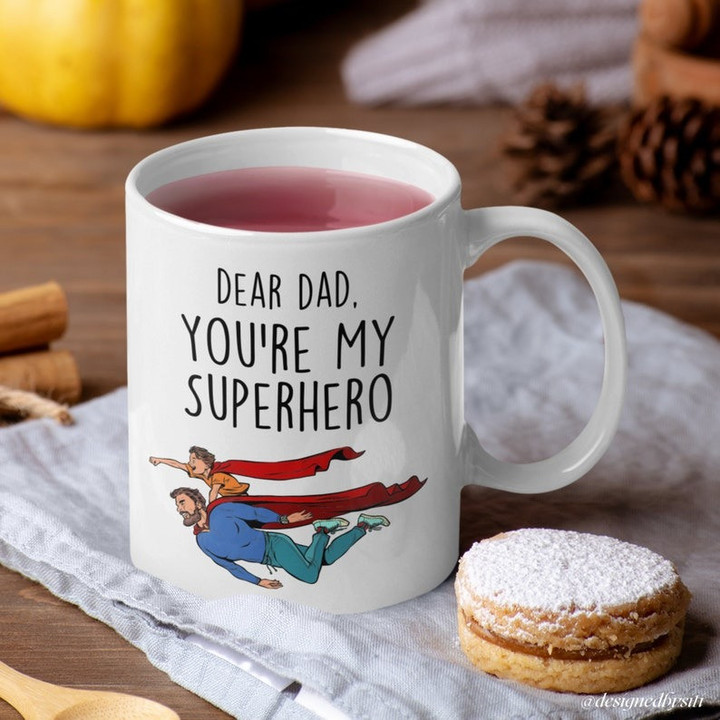 Cool Dad Mug | Superhero Dad Mug | Daddy You're Our Superhero | Best Dad Mug