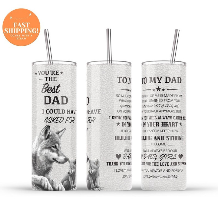 Dad Daily Affirmation Tumbler, Affirmation Gift For Father's Day